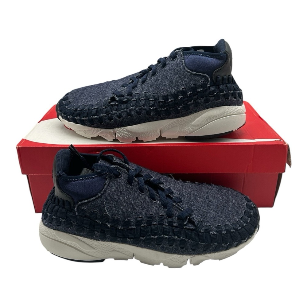 Nike Air Footscape Woven Chukka‎ SE Shoes Mens 8 Navy Denim Sneakers 857874-400